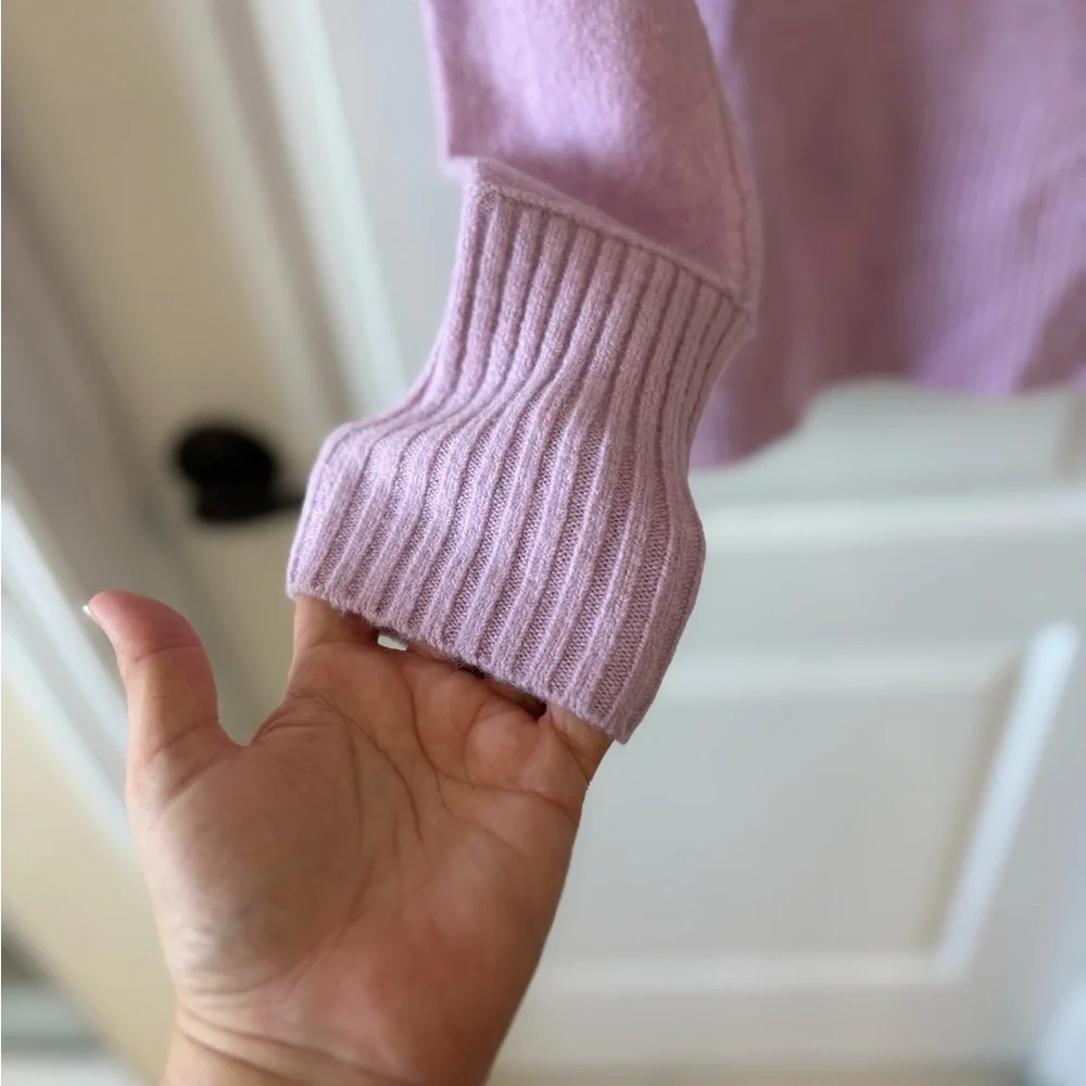 J.Crew Lilac Alpaca Merino Wool V-Neck Sweater – XS